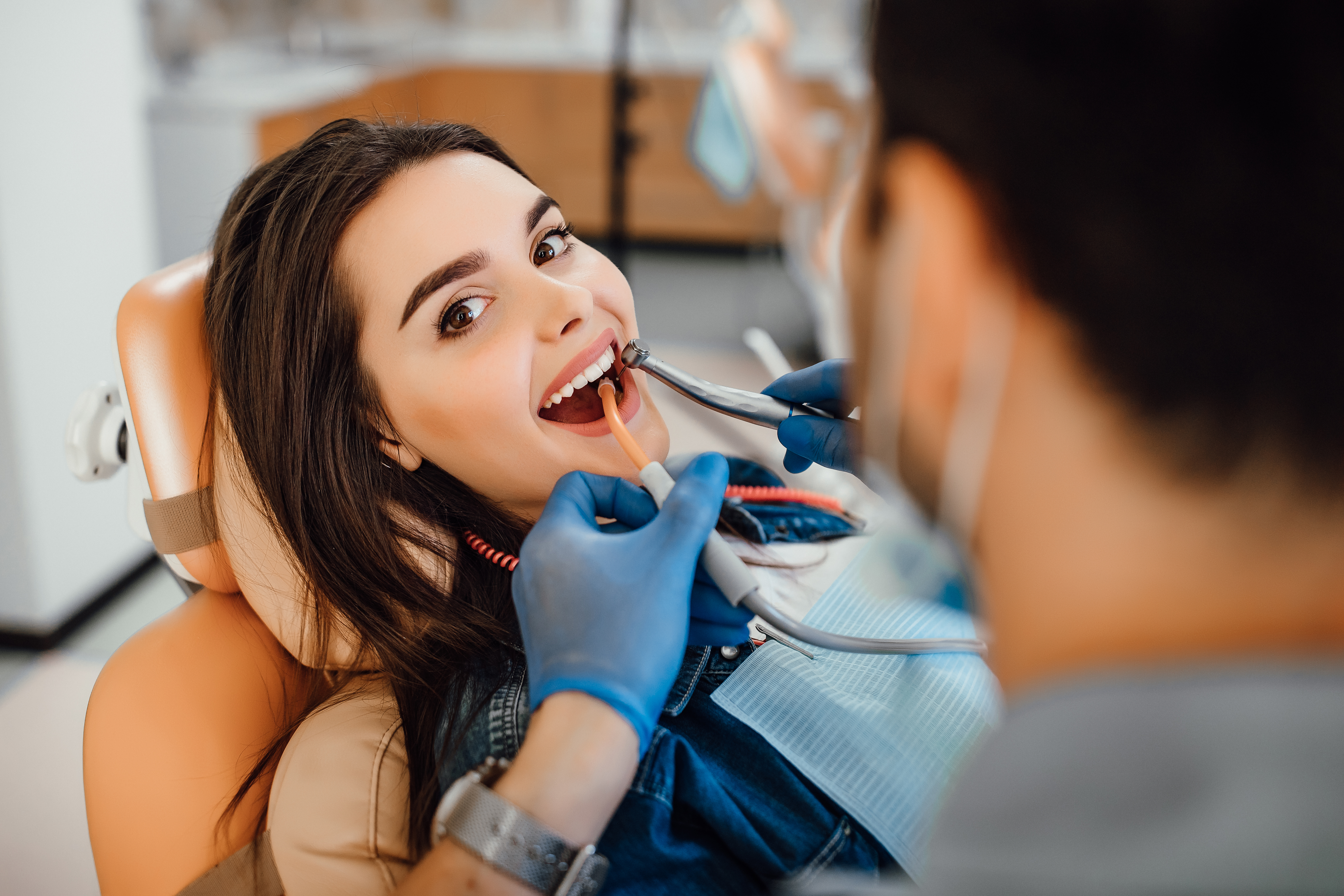 Happy dental patient